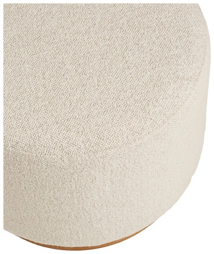 Beżowy puf z materiału bouclé Daisy – House Nordic
