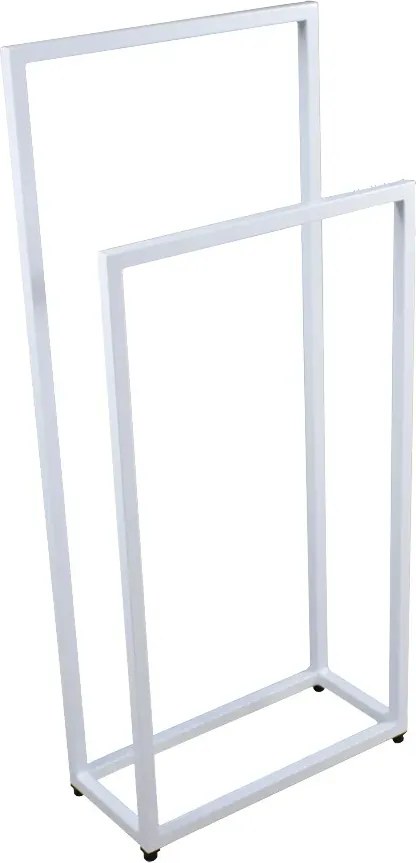 Biały podwójny stojak na ręczniki 60 cm R3-C20