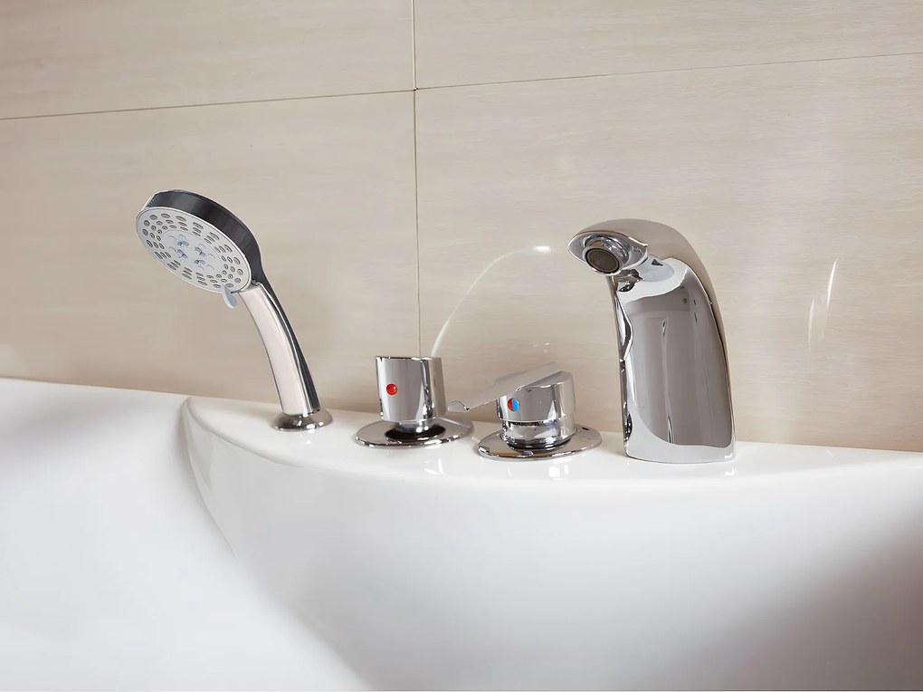 Wanna z hydromasażem GAVINO - 1-osobowa - 140L - 75*150*H65cm - Narożnik lewostronny