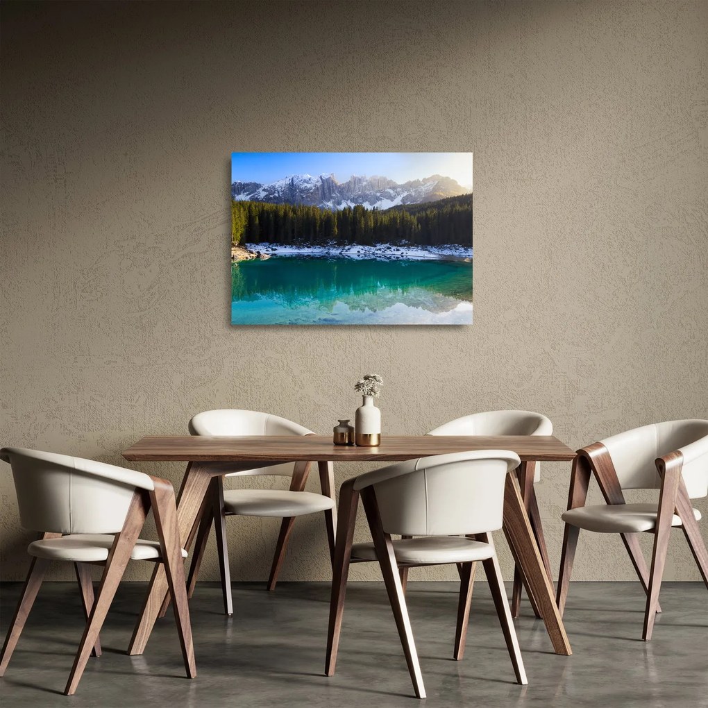 Obraz na szkle - Jezioro Karersee (70x50 cm)
