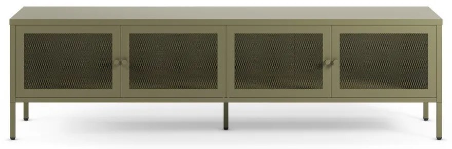 Zielona metalowa szafka pod TV 160x50x35 cm Fayna – Marckeric