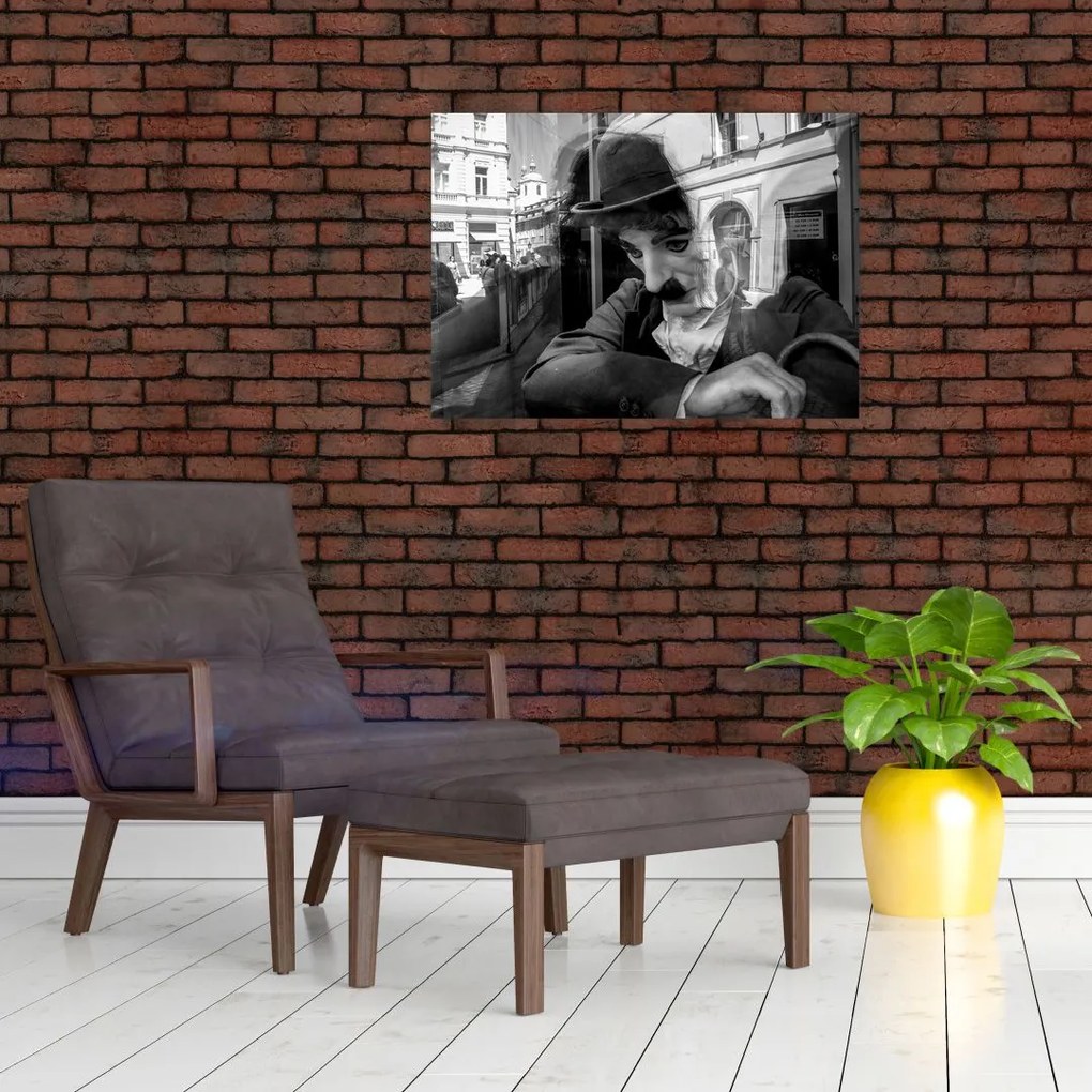 Obraz - Charles Chaplin w Pradze (70x50 cm)