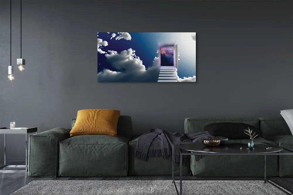 Zdjęcie na płótnie Surrealistyczna Wizja: Oko i Schody