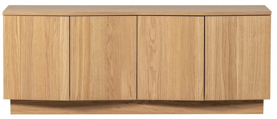 Szafka pod TV z litego drewna dębowego w naturalnym kolorze 133x52x45 cm Zuma – WOOOD