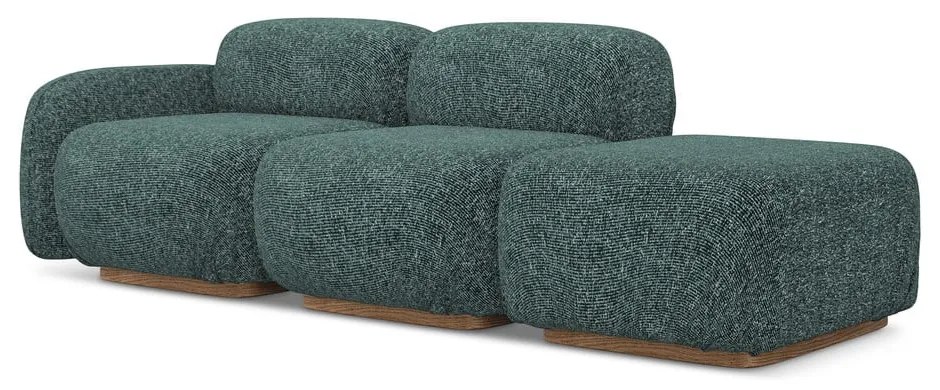 Turkusowy szezlong modułowy (lewostronny) Ailani – Makamii