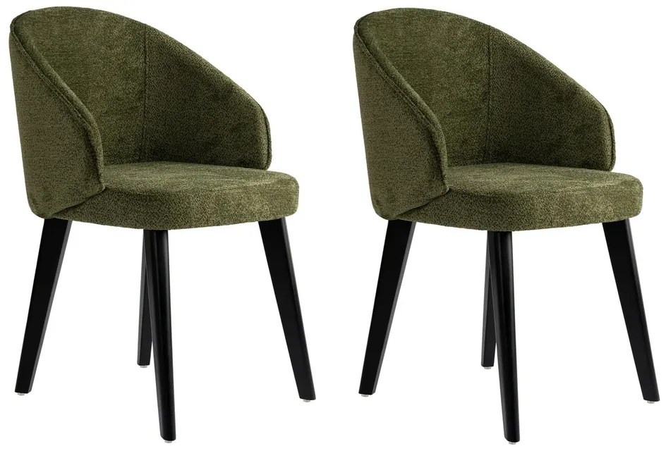 Zestaw krzeseł do jadalni Bentley Green and Black,2 szt.