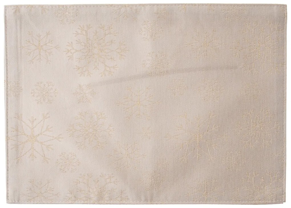 Świąteczna podkładka wodoodporna Płatki śniegu złoty, 32 x 45 cm