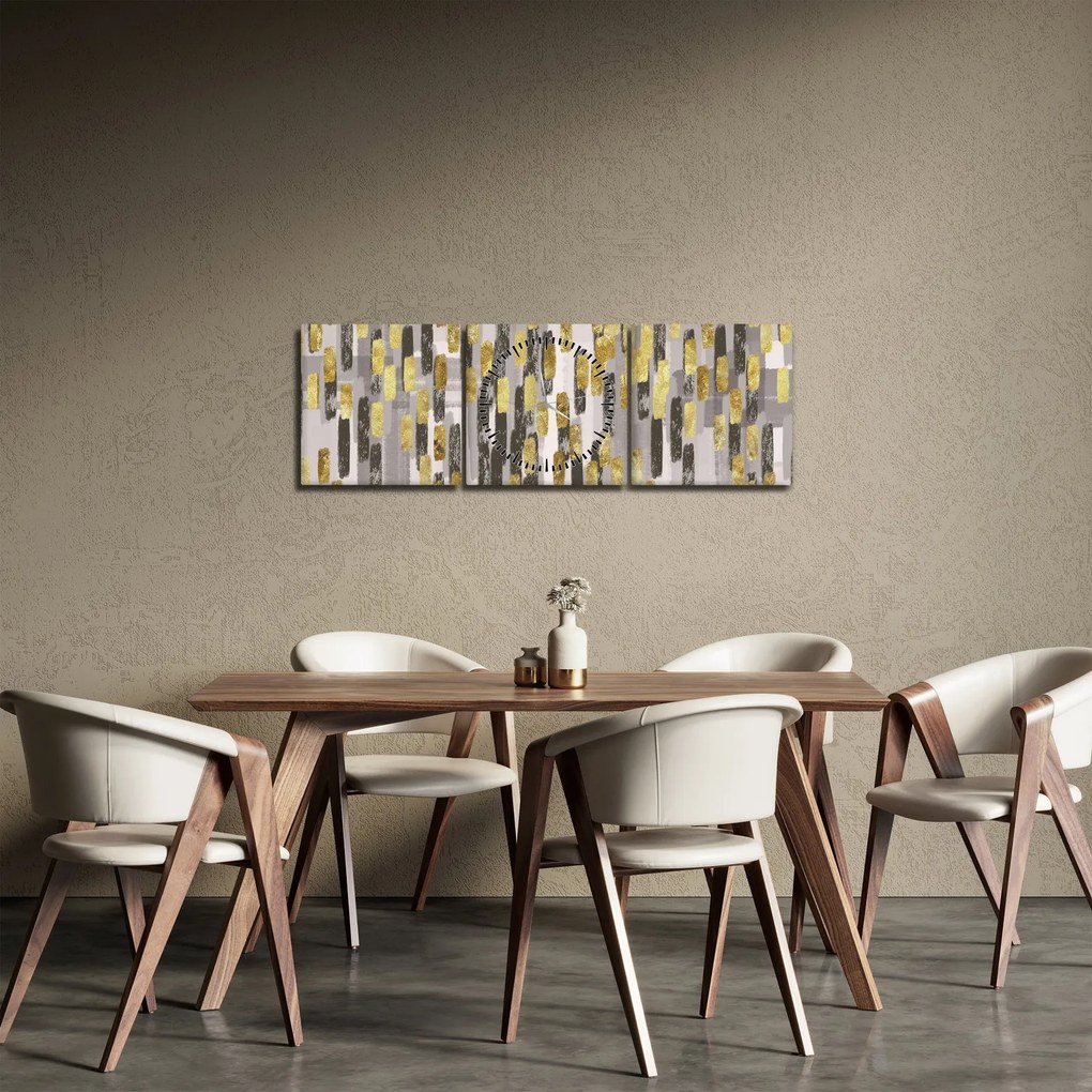 Obraz - Nowoczesna dekoracja (z zegarem) (90x30 cm)