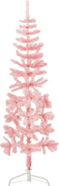 Sztuczna, wąska różowa połowa choinki bożonarodzeniowej, 120 cm
