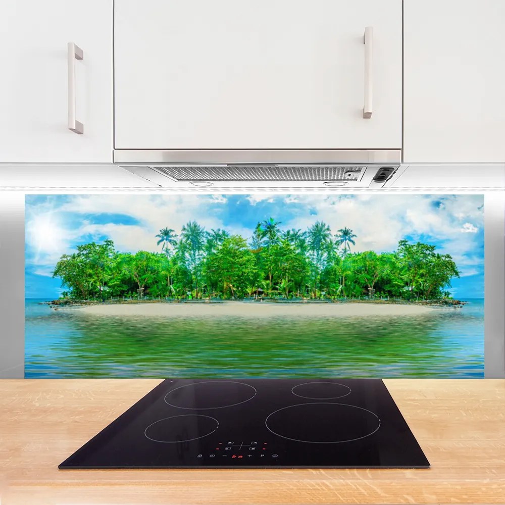 Panel Szklany Samotna Wyspa na Morzu