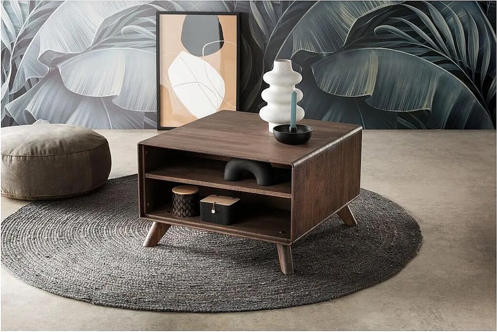 Stolik kawowy 70x70x45 cm Brązowy doryda wz-0624