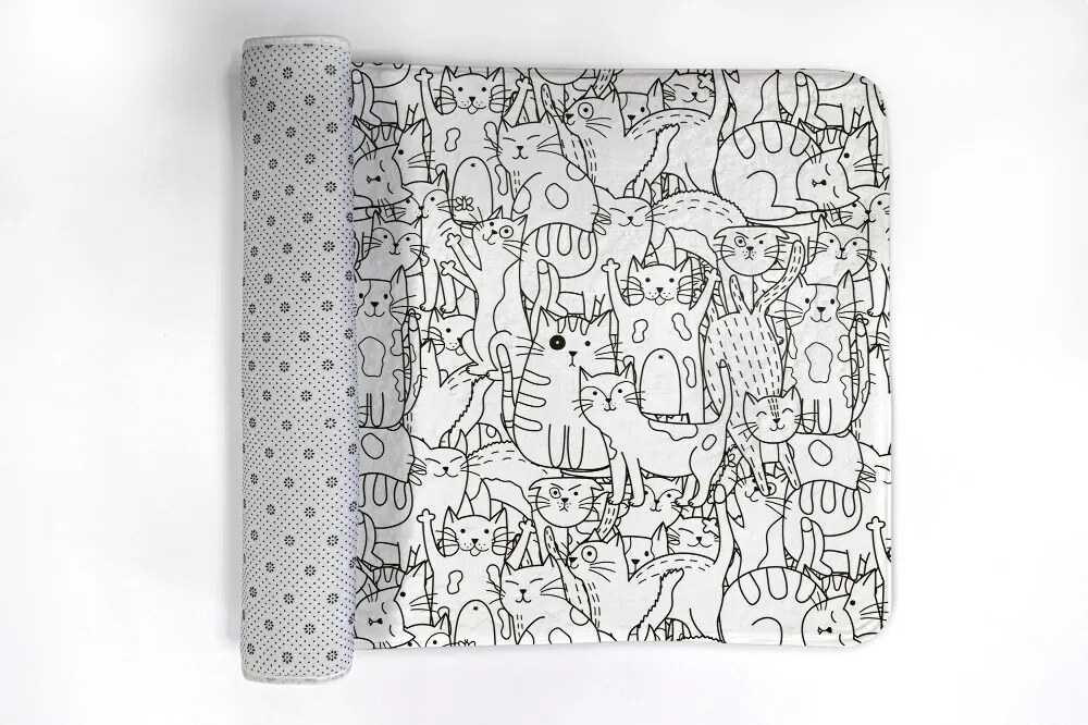 Dywanik łazienkowy antypoślizgowy Dywanik łazienkowy antypoślizgowy Koty Wzór