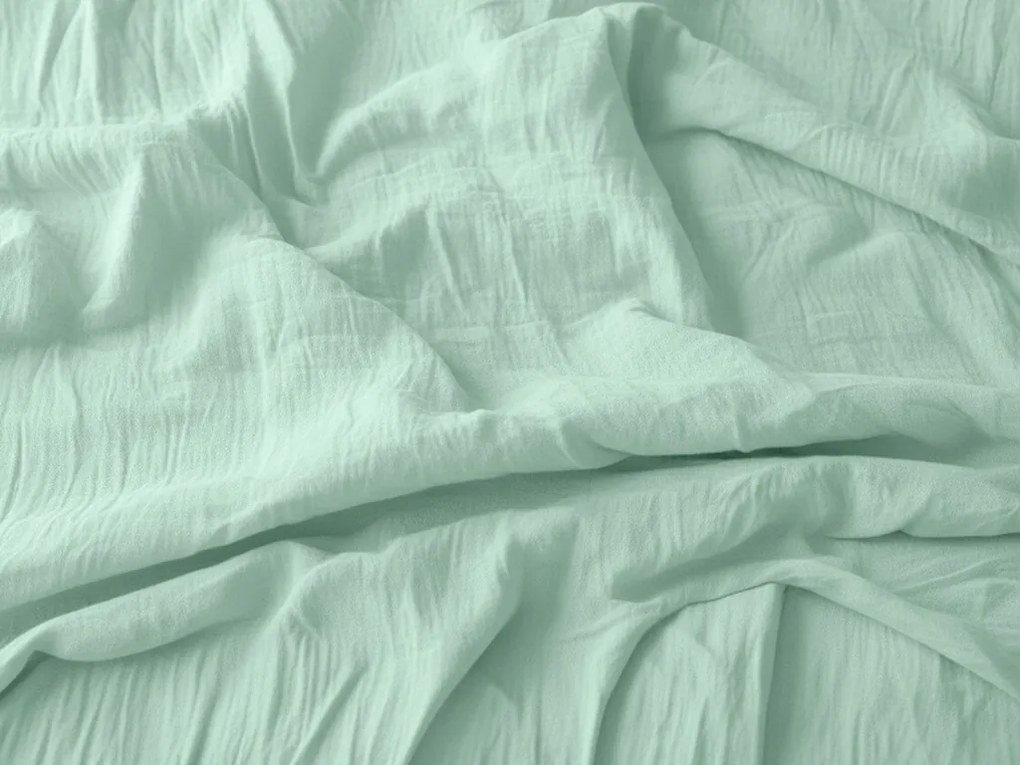 Muślinowa poszewka na poduszkę MUSSARI 45x45 cm, miętowa