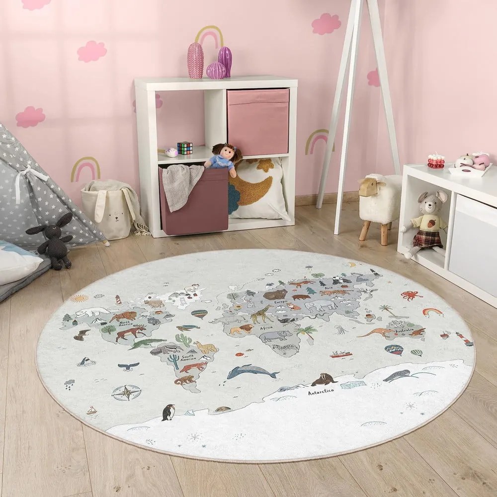 Dziecięcy dywan do zabawy odpowiedni do prania ø120 cm Big World – Mila Home