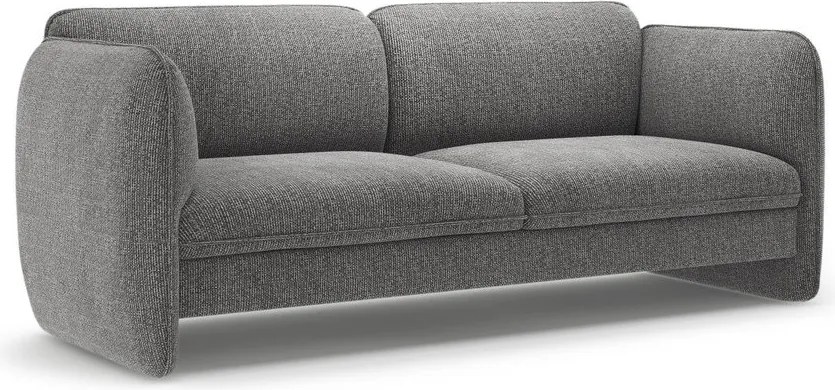Ciemnoszara sofa z tkaniny szenilowej 204 cm Georgia – Micadoni