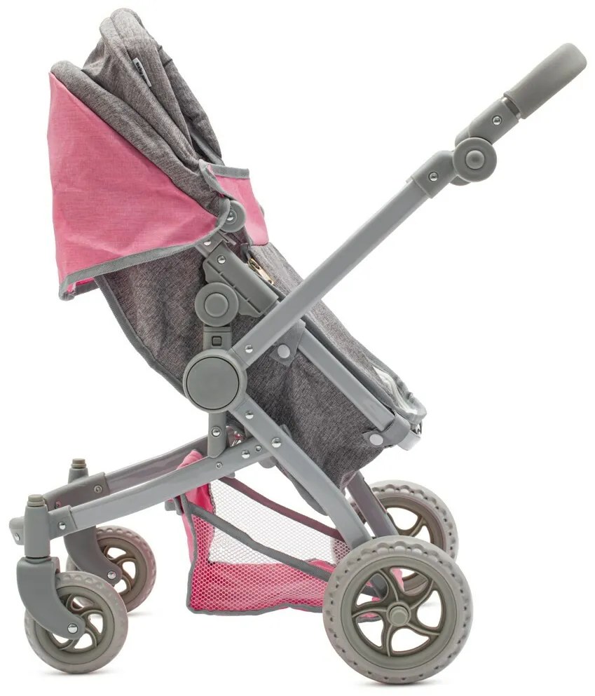 Wózek dla lalek Baby Mix 2w1 Sophie różowo-szary,63,5 x 37 x 63,5 cm