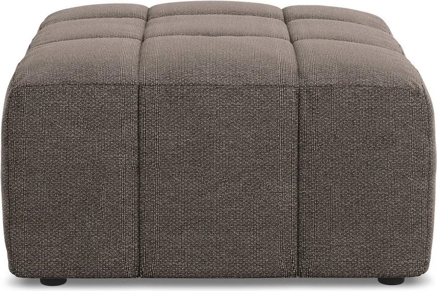 Brązowy podnóżek z materiału bouclé Aloha – Makamii