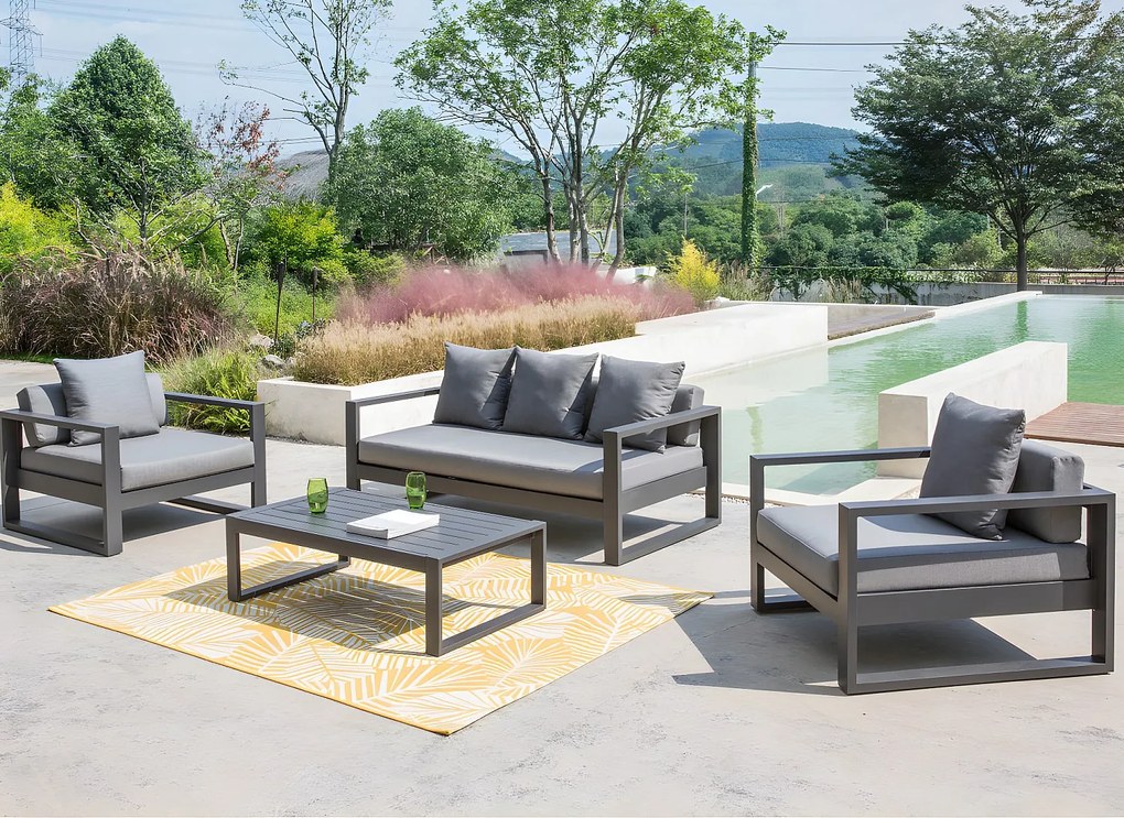 Stolik ogrodowy  z aluminium - Antracyt - MOLOKAI