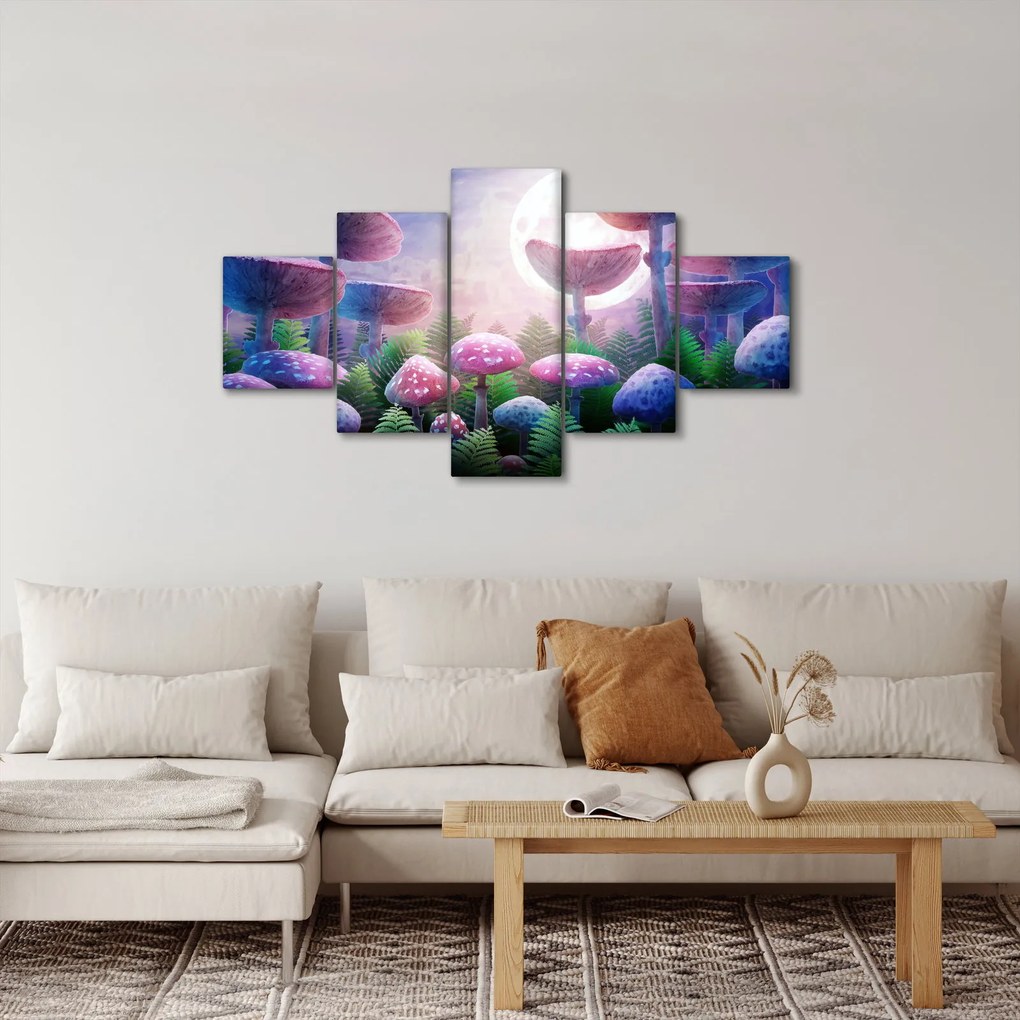 Obraz - Grzyby w pełni księżyca, grafika (125x70 cm)