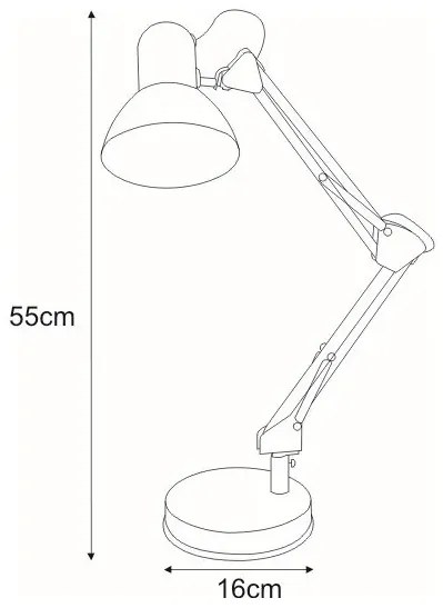 Biała regulowana lampka na biurko - S273-Terla