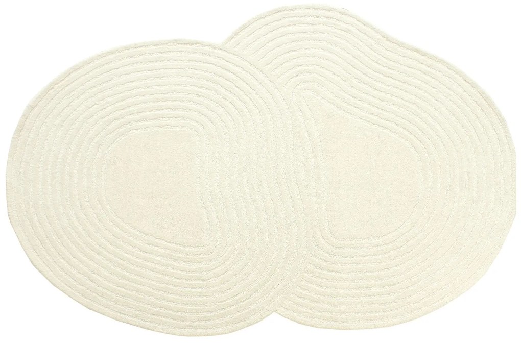 Dywan organiczny 100% wełny ręcznie tuftowany - 160 x 230 cm - Kość słoniowa - 2100g/m² - VELIMA