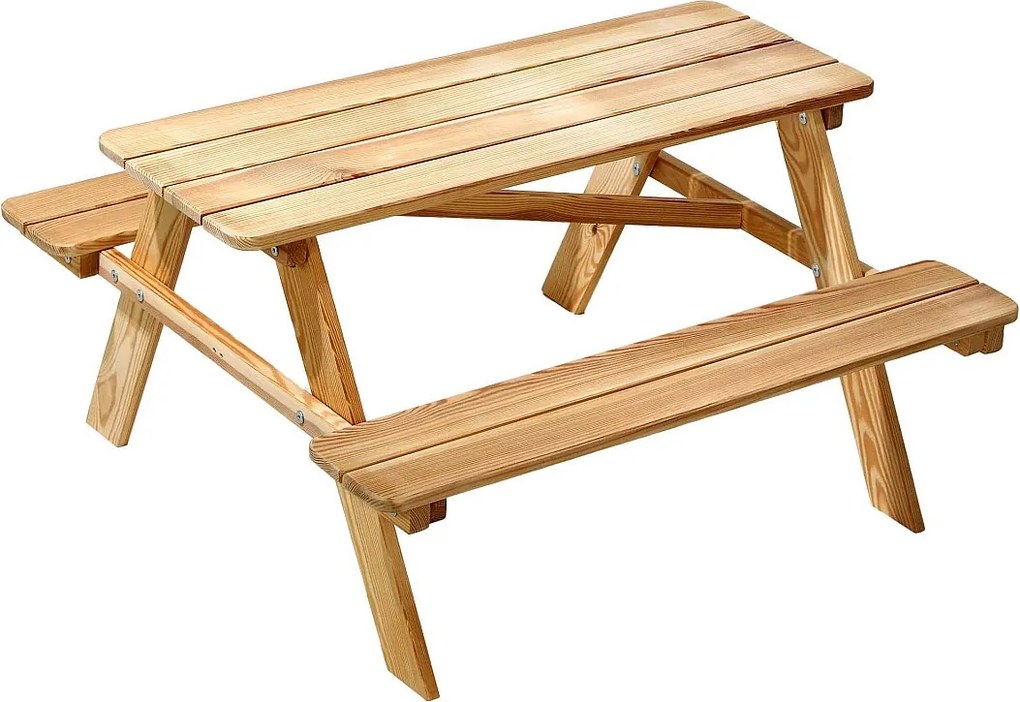 KADAX Zestaw piknikowy dla dzieci Molere naturalny stoliczek dla dzieci