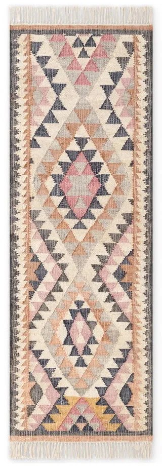 Szary chodnik z juty tkany ręcznie 80x200 cm Roya Parsa – Elle Decoration