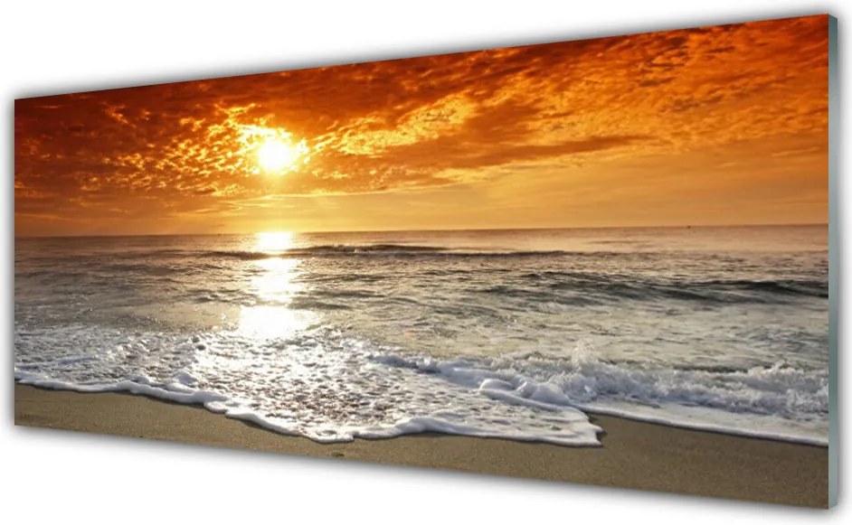 Panel Szklany do Kuchni Zachód Słońca nad Horyzontem