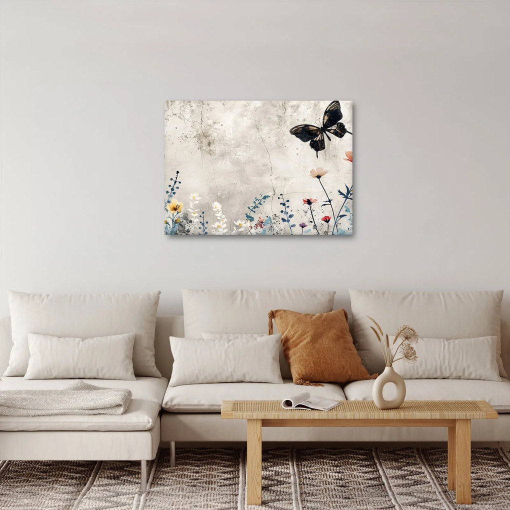 Obraz - Łąka w betonie (70x50 cm)
