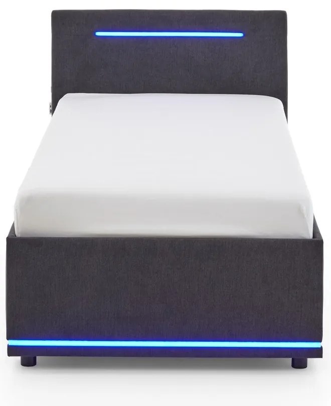 Ciemnoszare tapicerowane łóżko dziecięce bez stelaża 90x200 cm Circle – Meise Möbel