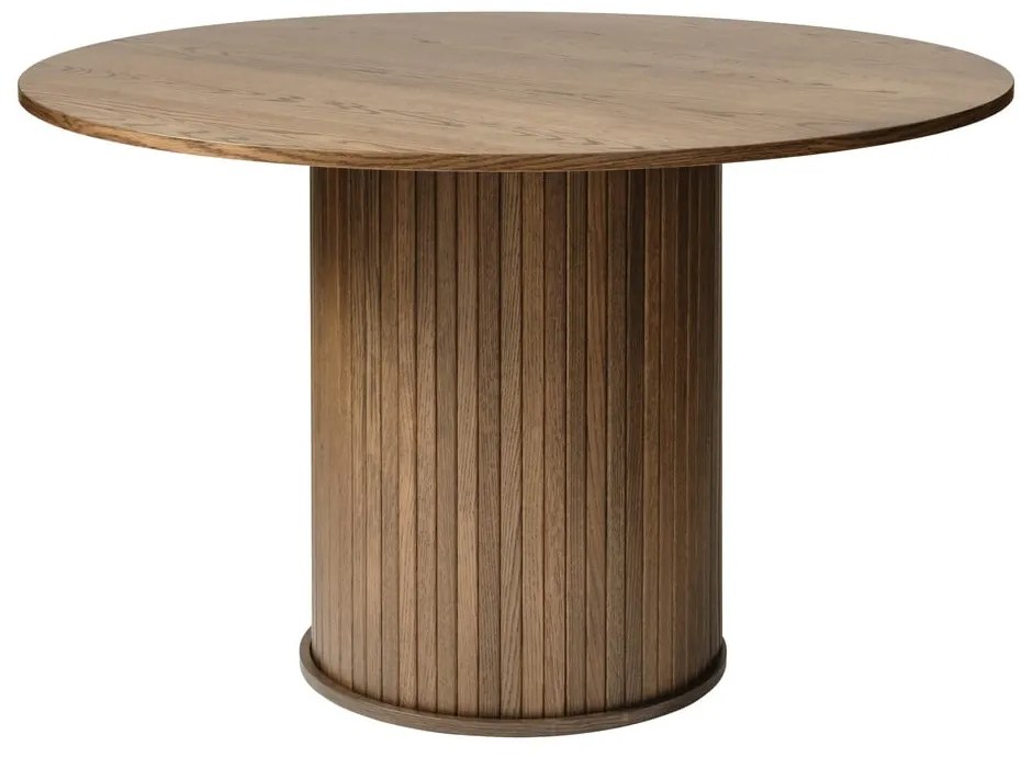 Okrągły stół w dekorze dębu ø 120 cm Nola – Unique Furniture