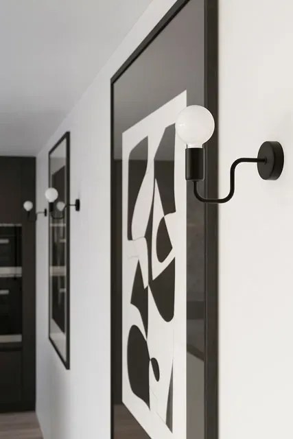Czarny loftowy kinkiet bez klosza - A629-Gray