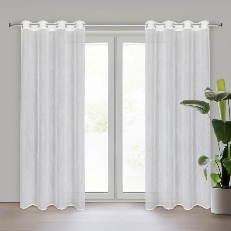 Firana gotowa z etaminy o strukturze deszczyku 140x250 cm