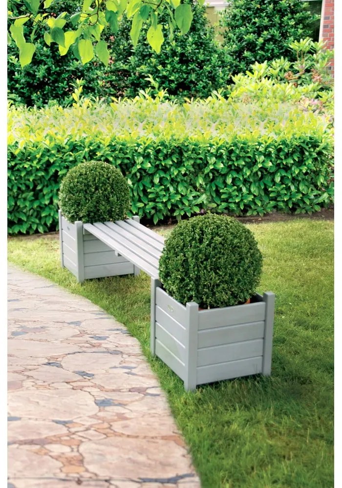 Szara drewniana ławka ogrodowa – Esschert Design
