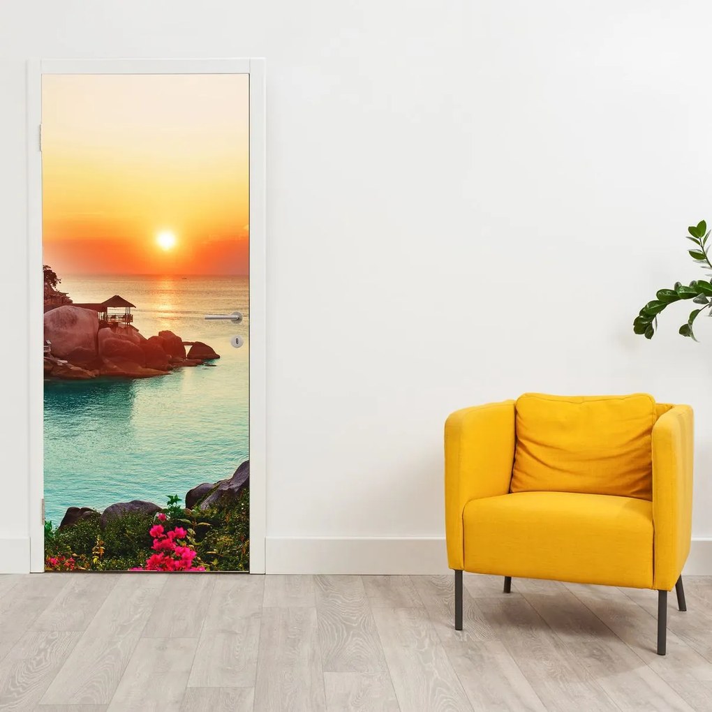 Fototapeta na drzwi - Piękna plaża (95x205cm)