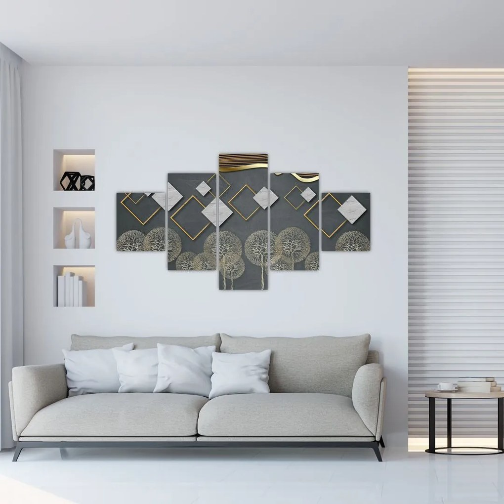 Obraz abstrakcji (125x70 cm)