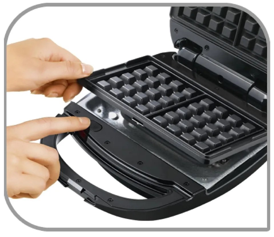 Opiekacz do kanapek w czarno-srebrnym kolorze Snack Time – Tefal