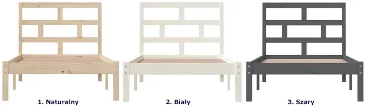 Białe jednoosobowe drewniane łóżko 90x200 Z8-L00