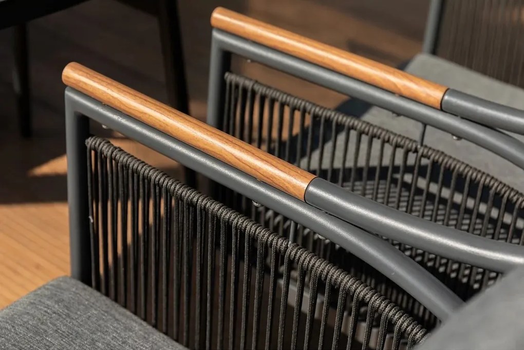 Doppler LUCCA antracyt ogrodowy zestaw wypoczynkowy 2+1+1