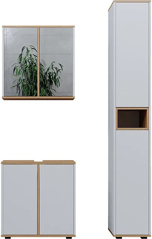 Zestaw mebli łazienkowych biały/artystyczny 60x30x62 didi