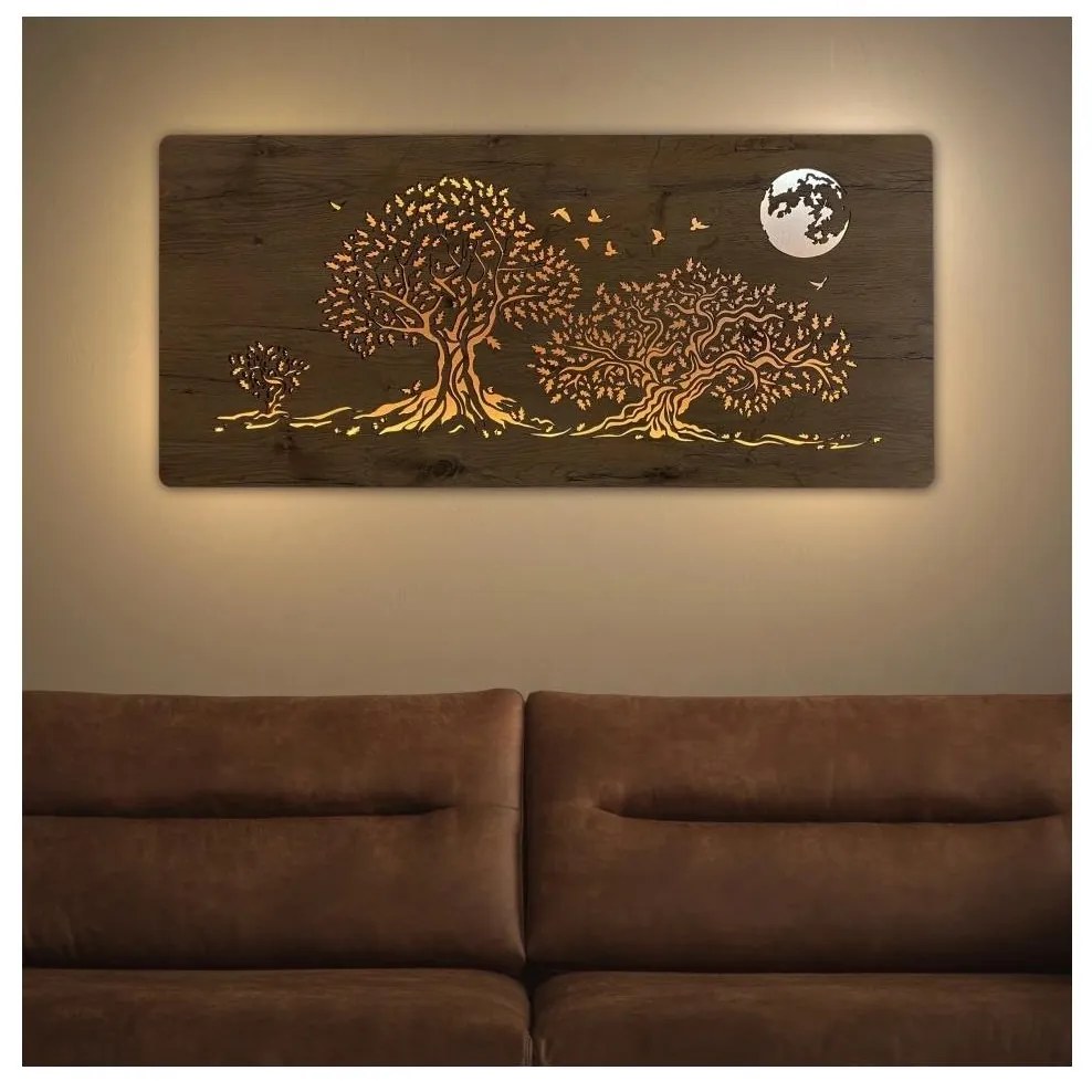 Li-Go 5042/DUB2 - LED Dekoracja ścienna LED/24W/230V 110x50 cm dąb/trzy dęby