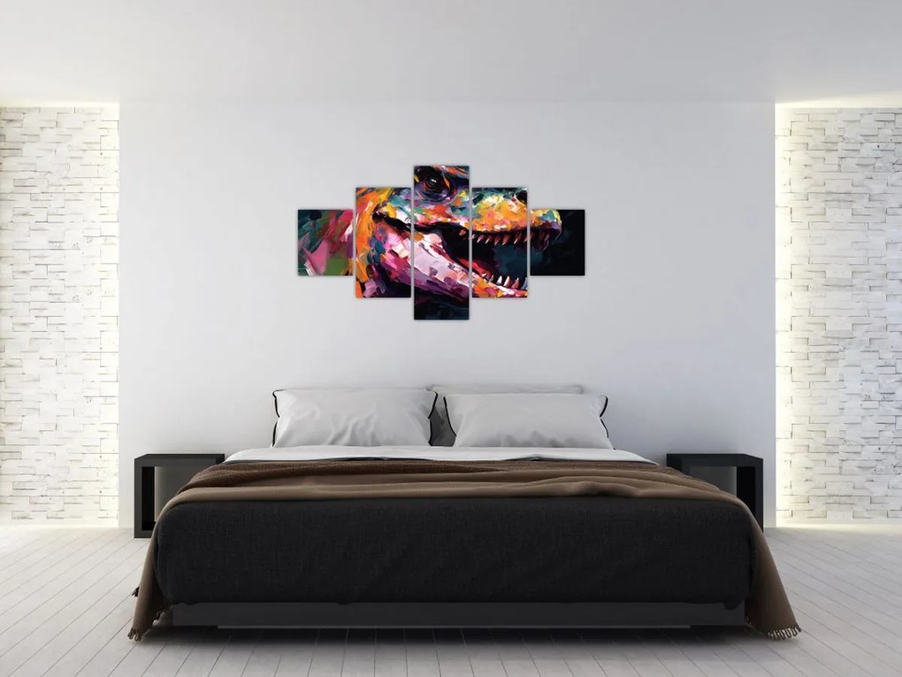 Obraz - Dinozaur, malarstwo (125x70 cm)