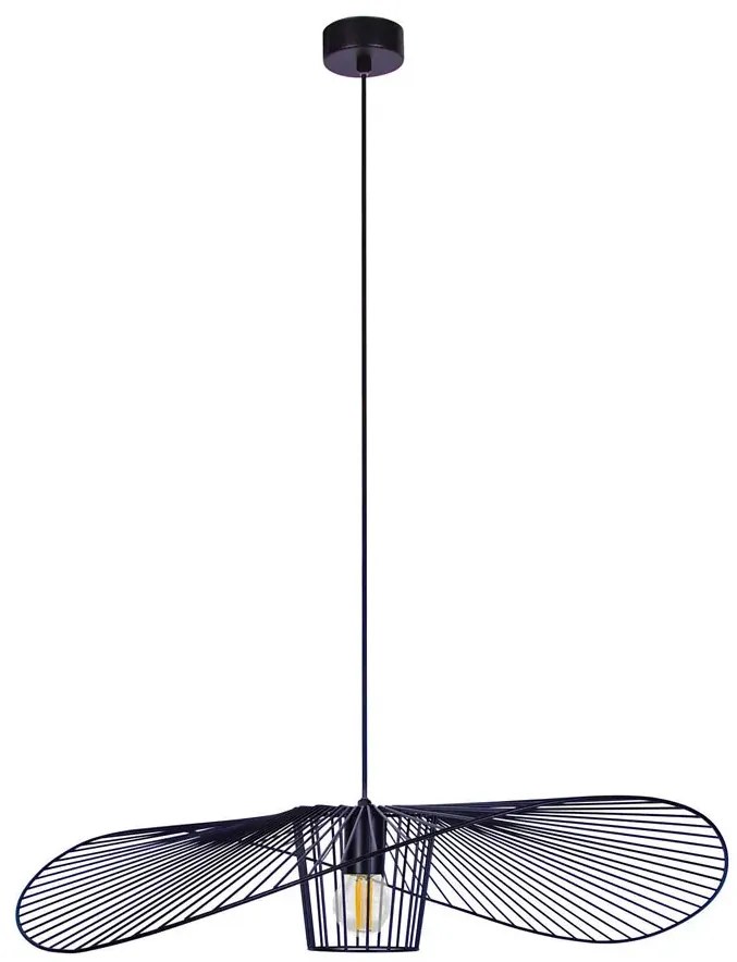 Czarna druciana lampa wisząca kapelusz R3-A95