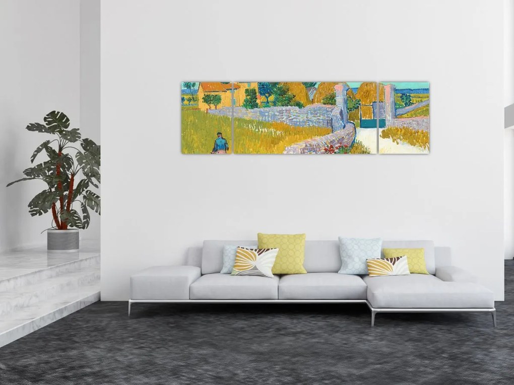Obraz - Vincent van Gogh, Farmhouse in Provence, reprodukcje (170x50 cm)