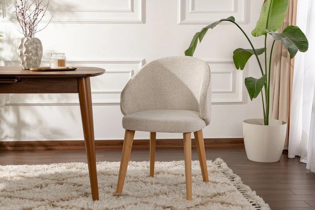Zestaw krzeseł do jadalni Bentley White and Light Oak, 2 szt.