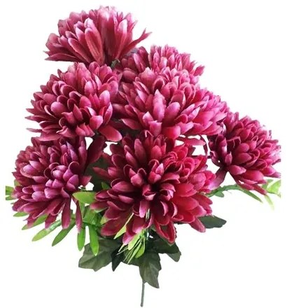 Sztuczny pęk Chryzantem, fioletowy, wysokość 58 cm