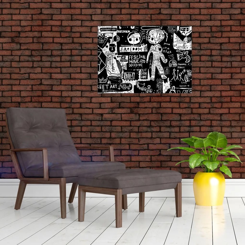 Obraz na szkle - Graffiti (70x50 cm)