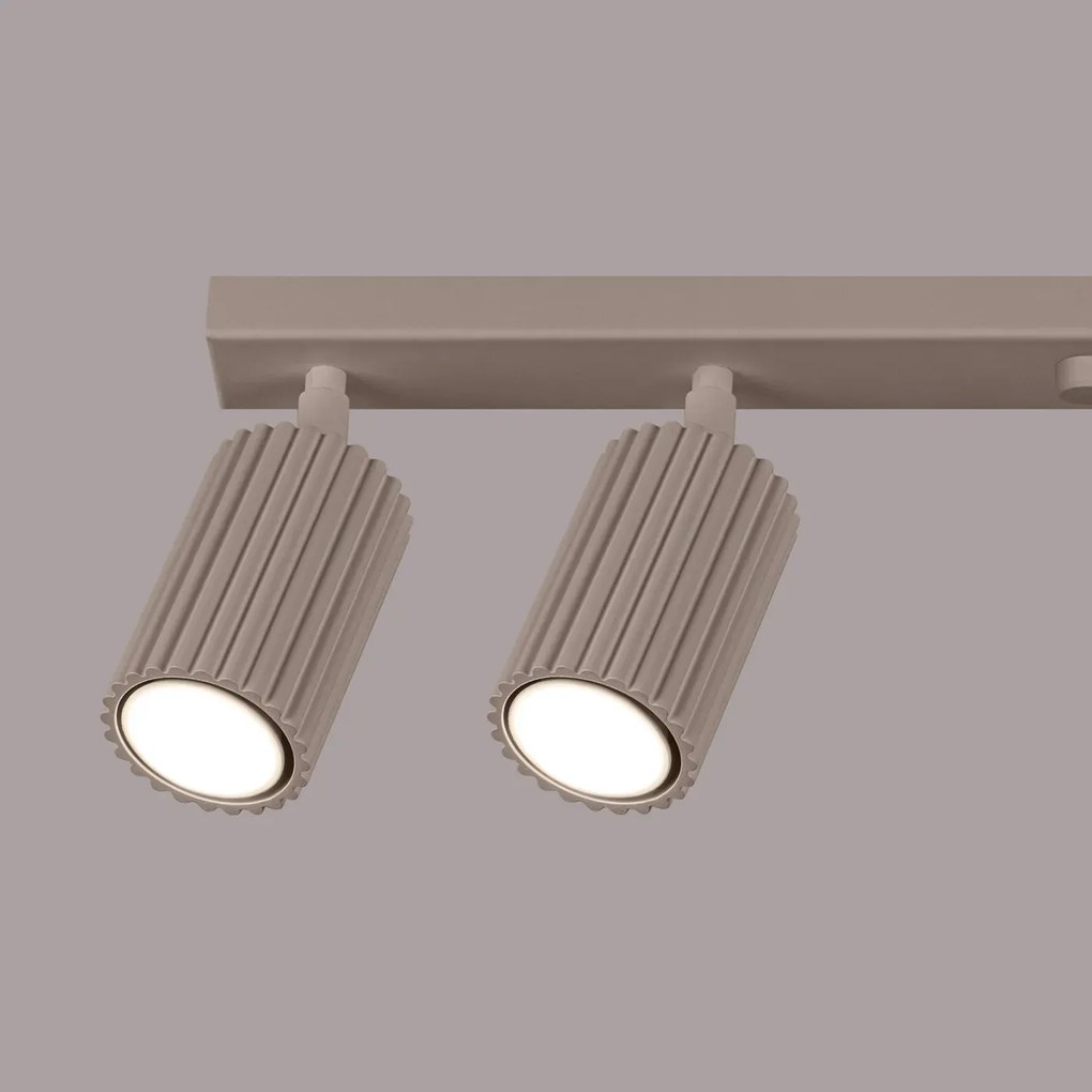 Listwa oświetleniowa 6-punktowa KARBON 6L taupe ryflowana SOLLUX  LIGHTING