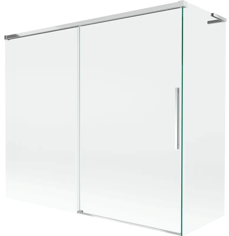 Mexen Rox L parawan nawannowy 2-skrzydłowy rozsuwany 180 + 80 x 150 cm, transparent, chrom - 8C9L-180-080-01-00