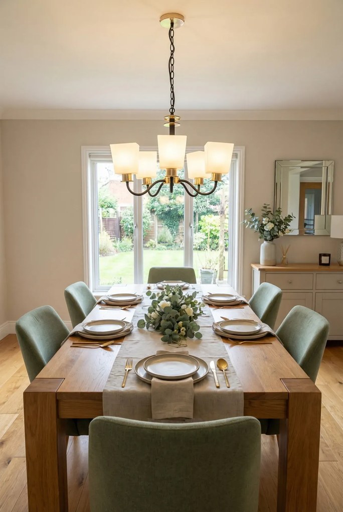 Pięcioramienny czarny żyrandol N4-L30